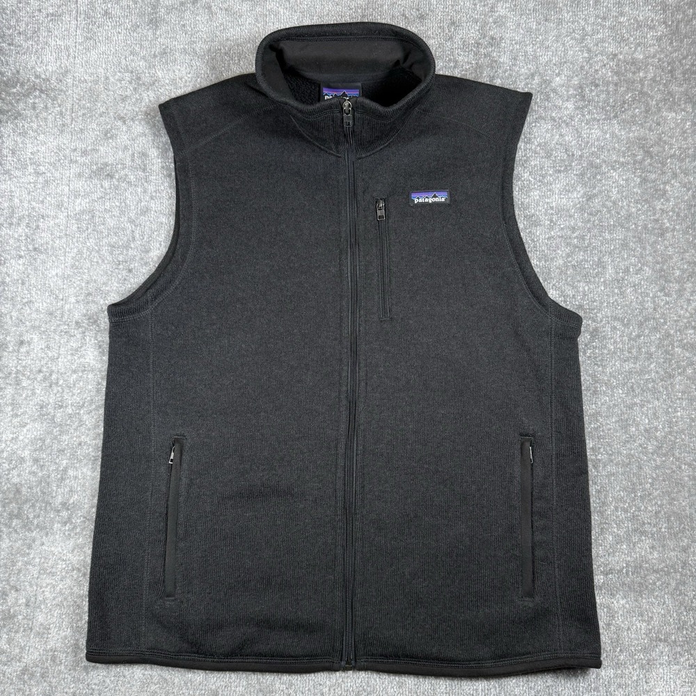 Patagonia Better Sweater Vest Men's Large Black Full Zip